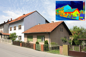 Image showing Thermal image on House