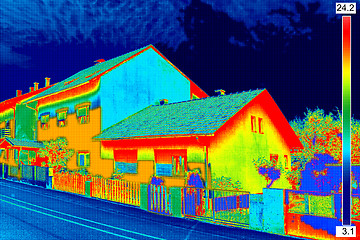 Image showing Thermal image on House