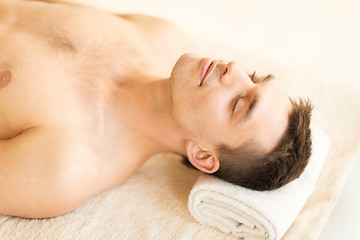 Image showing man in spa