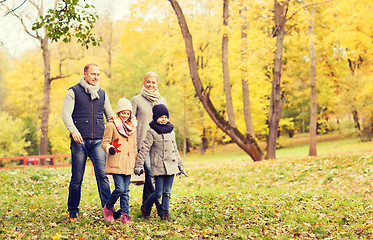 Image showing happy family in autumn park