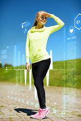 Image showing woman doing sports outdoors