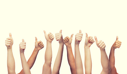 Image showing human hands showing thumbs up