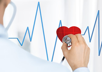 Image showing doctor listening to heart beat