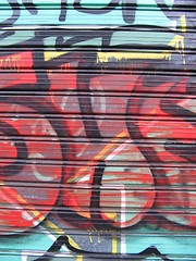 Image showing graffiti on a shop