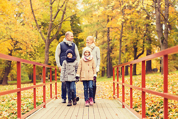 Image showing happy family in autumn park