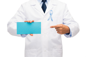 Image showing doctor with prostate cancer awareness ribbon