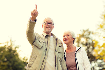 Image showing senior couple in park