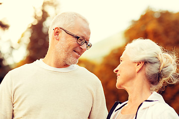 Image showing senior couple in city park