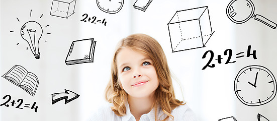 Image showing student girl studying at school