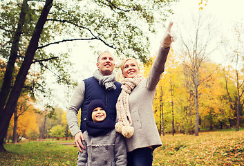 Image showing happy family in autumn park