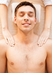 Image showing man in spa