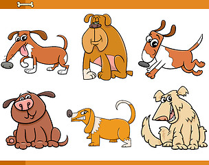 Image showing dogs characters cartoon set