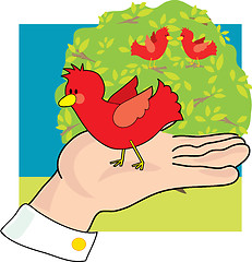 Image showing Bird in Hand