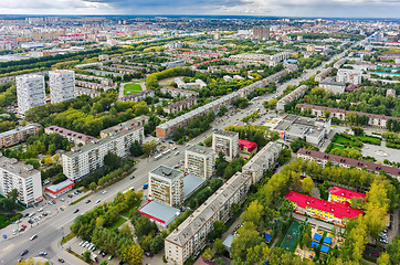 Image showing Housing area large-panel houses. Tyumen. Russia