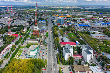 Image showing Cityscape with TV tower in Tyumen. Russia