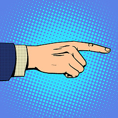 Image showing Hand pointing finger man