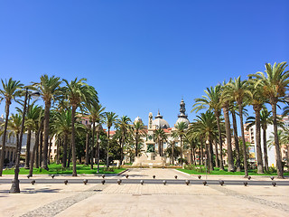 Image showing Park in the center of Cartagena in Spain