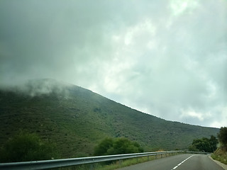 Image showing Cloudy highway in the mountains of Catalonia