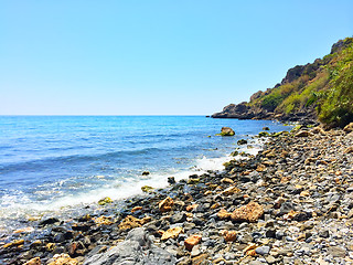 Image showing Rocky coast of Mediterranean sea