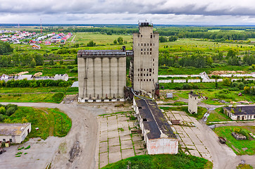 Image showing Bird eye view on grain elevator