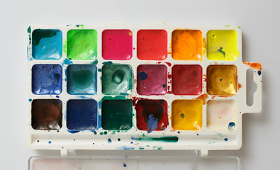 Image showing Box of paints