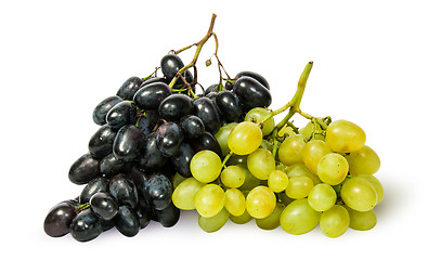 Image showing Two bunches of grapes