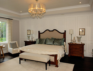 Image showing Elegant bedroom in a new house.