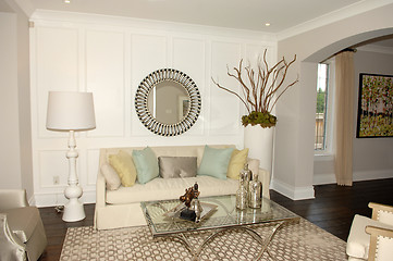 Image showing Elegant living room in a new house.