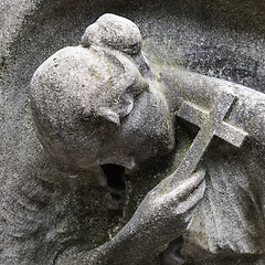 Image showing Old Cemetery statue