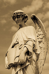 Image showing Old cemetery statue