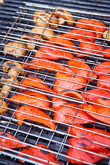 Image showing vegetables on the grill