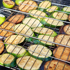 Image showing vegetables on the grill