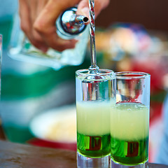 Image showing Layered cocktail Mexican green