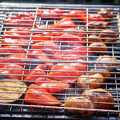 Image showing vegetables on the grill