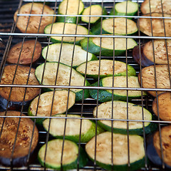 Image showing vegetables on the grill