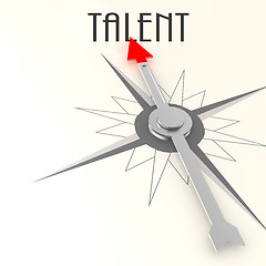 Image showing Compass with talent word