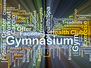 Image showing Gymnasium background concept glowing