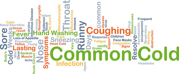 Image showing Common cold background concept