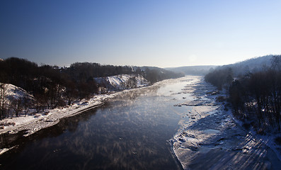 Image showing the river in the winter  