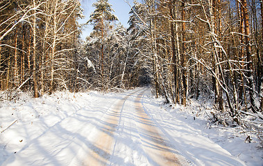 Image showing the winter road  