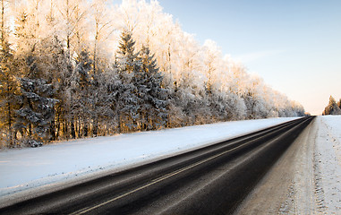 Image showing  road winter