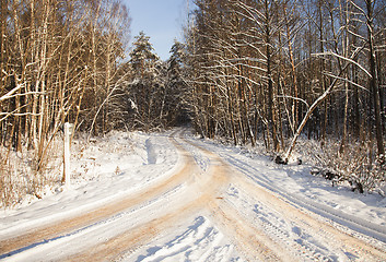 Image showing the winter road 