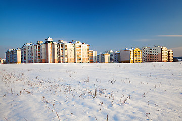 Image showing multi-storey building winter