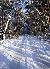 Image showing the winter road  