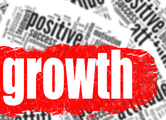 Image showing Word cloud growth business sucess concept