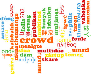 Image showing Crowd multilanguage wordcloud background concept