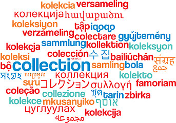 Image showing Collection multilanguage wordcloud background concept