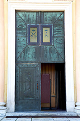 Image showing europe  italy  lombardy      in  the milano old   church    bric