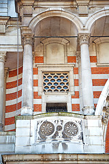 Image showing door westminster  cathedral in london  and religion