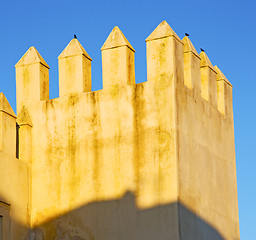 Image showing old ruin in     brown construction  africa   morocco and sky  ne